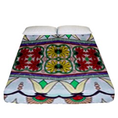 Kaleidoscope Background  Wallpaper Fitted Sheet (king Size)