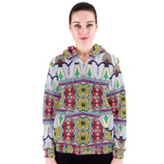 Kaleidoscope Background  Wallpaper Women s Zipper Hoodie