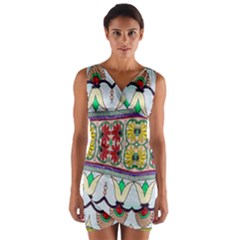 Kaleidoscope Background  Wallpaper Wrap Front Bodycon Dress