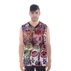 Colorful Oriental Candle Holders For Sale On Local Market Men s Basketball Tank Top