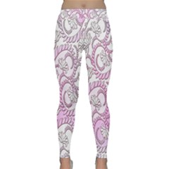 Floral Pattern Background Classic Yoga Leggings by BangZart