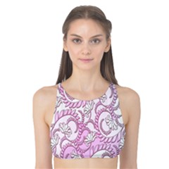 Floral Pattern Background Tank Bikini Top