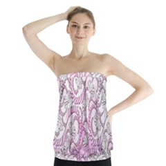 Floral Pattern Background Strapless Top by BangZart