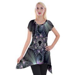 Precious Spiral Short Sleeve Side Drop Tunic