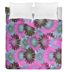 Floral Pattern Background Duvet Cover Double Side (queen Size)