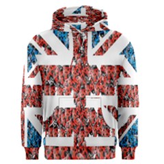 Fun And Unique Illustration Of The Uk Union Jack Flag Made Up Of Cartoon Ladybugs Men s Pullover Hoodie