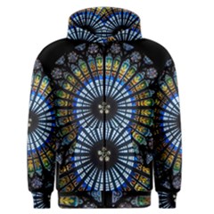 Stained Glass Rose Window In France s Strasbourg Cathedral Men s Zipper Hoodie