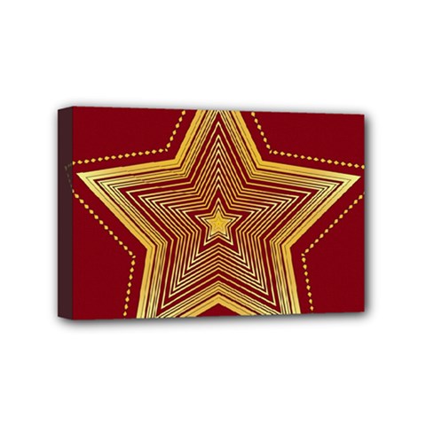 Christmas Star Seamless Pattern Mini Canvas 6  X 4 