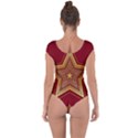 Christmas Star Seamless Pattern Short Sleeve Leotard  View2