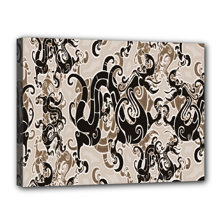 Dragon Pattern Background Canvas 16  x 12 