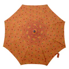 Peach Fruit Pattern Hook Handle Umbrellas (large) by paulaoliveiradesign