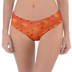 Peach Fruit Pattern Reversible Classic Bikini Bottoms