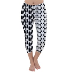 Asymmetrical Guitar Print Color Picker Capri Winter Leggings  by Brini