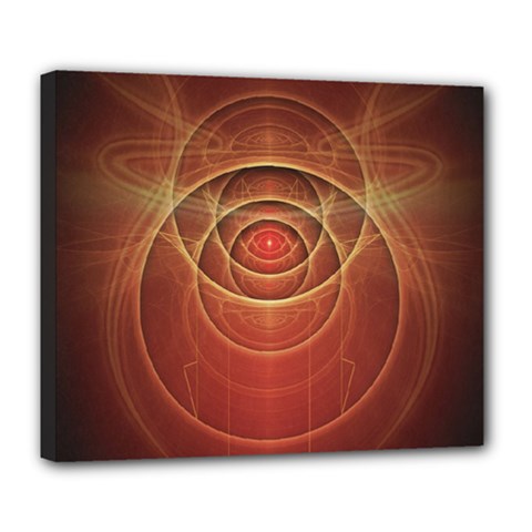 The Rusty Red Fractal Scarab Of Fiery Old Man Ra Deluxe Canvas 24  X 20  