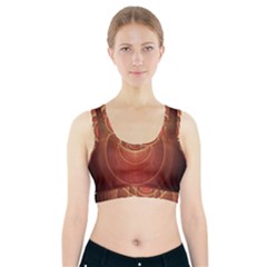 The Rusty Red Fractal Scarab Of Fiery Old Man Ra Sports Bra With Pocket by jayaprime