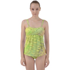 Paint On A Yellow Background                  Twist Front Tankini Set by LalyLauraFLM