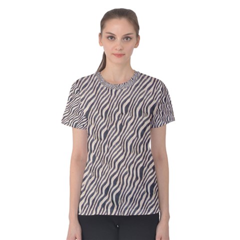 Zebra Pattern Animal Print Women s Cotton Tee by paulaoliveiradesign