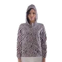 Zebra Pattern Animal Print Hooded Wind Breaker (women)