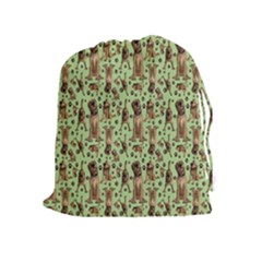 Puppy Dog Pattern Drawstring Pouches (extra Large)
