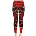Fractal Wallpaper With Red Tangled Wires Leggings  View1