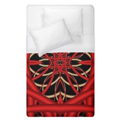 Fractal Wallpaper With Red Tangled Wires Duvet Cover (single Size) by BangZart