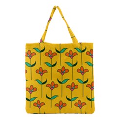 Small Flowers Pattern Floral Seamless Pattern Vector Grocery Tote Bag