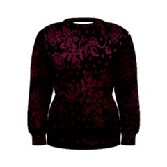 Pink Floral Pattern Background Wallpaper Women s Sweatshirt