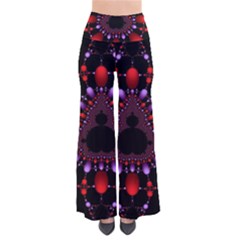 Fractal Red Violet Symmetric Spheres On Black Pants