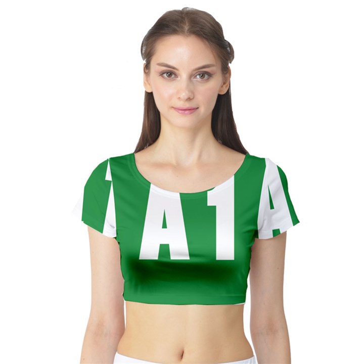 Autostrada A1 Short Sleeve Crop Top (Tight Fit)