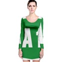 Autostrada A1 Long Sleeve Velvet Bodycon Dress View1