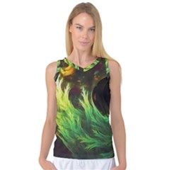 A Seaweed s Deepdream Of Faded Fractal Fall Colors Women s Basketball Tank Top by jayaprime