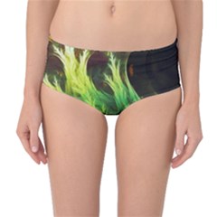 A Seaweed s Deepdream Of Faded Fractal Fall Colors Mid-waist Bikini Bottoms by jayaprime