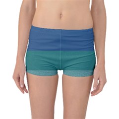 Blue Gradient Glitter Texture Pattern  Boyleg Bikini Bottoms