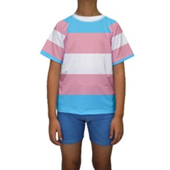 Trans Pride Kids  Short Sleeve Swimwear