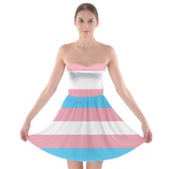 Trans Pride Strapless Bra Top Dress by Crayonlord