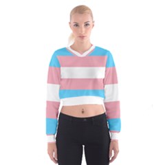 Trans Pride Cropped Sweatshirt by Crayonlord