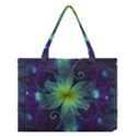 Blue and Green Fractal Flower of a Stargazer Lily Medium Tote Bag View1