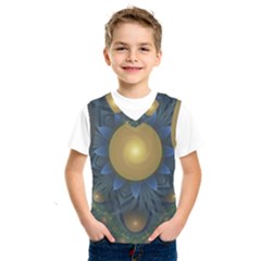 Beautiful Orange & Blue Fractal Sunflower Of Egypt Kids  Sportswear by jayaprime