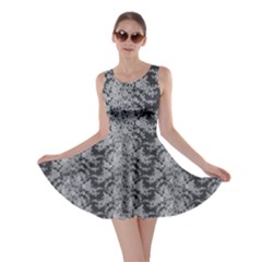 Black Floral Lace Pattern Skater Dress