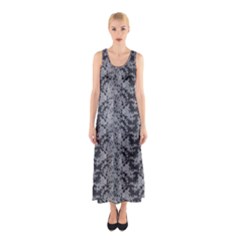 Black Floral Lace Pattern Sleeveless Maxi Dress