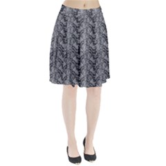 Black Floral Lace Pattern Pleated Skirt