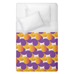 Purple And Yellow Abstract Pattern Duvet Cover (single Size) by paulaoliveiradesign