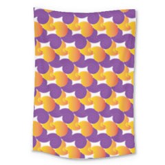 Purple And Yellow Abstract Pattern Large Tapestry