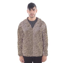 Animal Print Panthera Onca Texture Pattern Hooded Wind Breaker (men) by paulaoliveiradesign