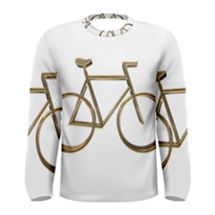 Elegant Gold Look Bicycle Cycling  Men s Long Sleeve Tee by yoursparklingshop