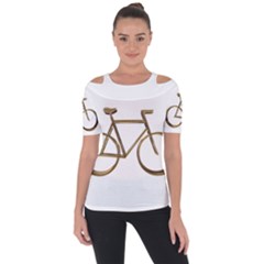 Elegant Gold Look Bicycle Cycling  Short Sleeve Top by yoursparklingshop