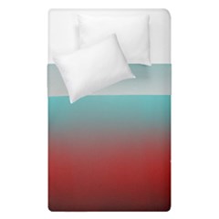 Frosted Blue and Red Duvet Cover Double Side (Single Size)