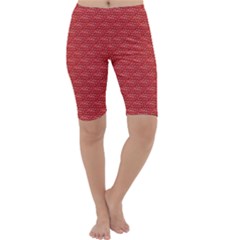 Red Scales Cropped Leggings 