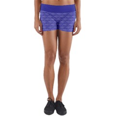 Blue Scales Yoga Shorts