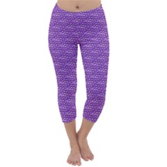 Purple Scales Capri Winter Leggings  by Brini